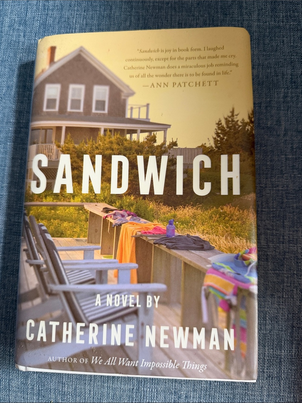 Sandwich by Catherine Newman - Hardcover Novel (Yellow, Green, Blue Accents)